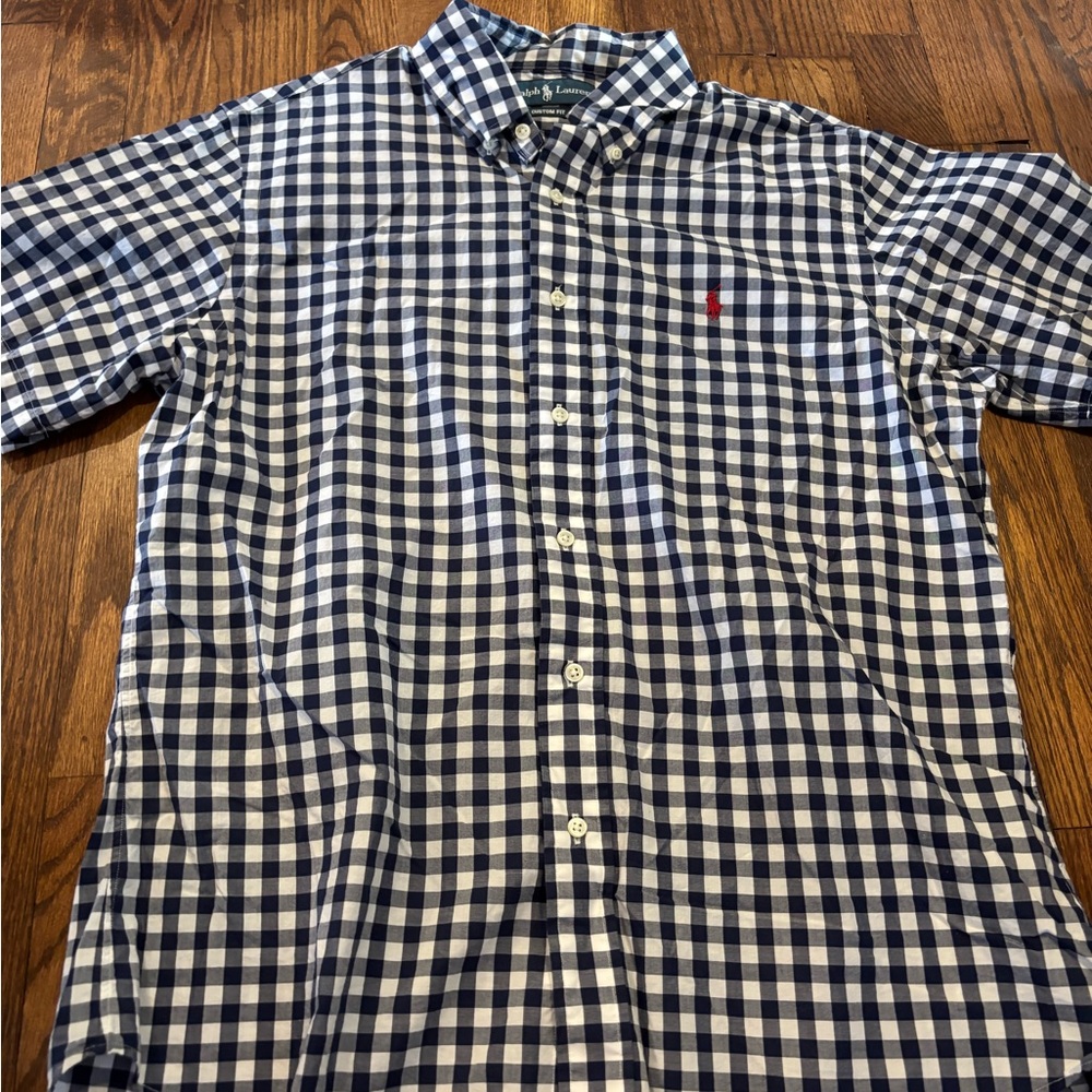 Polo by Ralph Lauren Men's Blue Checkered Shirt